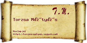 Torzsa Mátyás névjegykártya