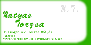 matyas torzsa business card